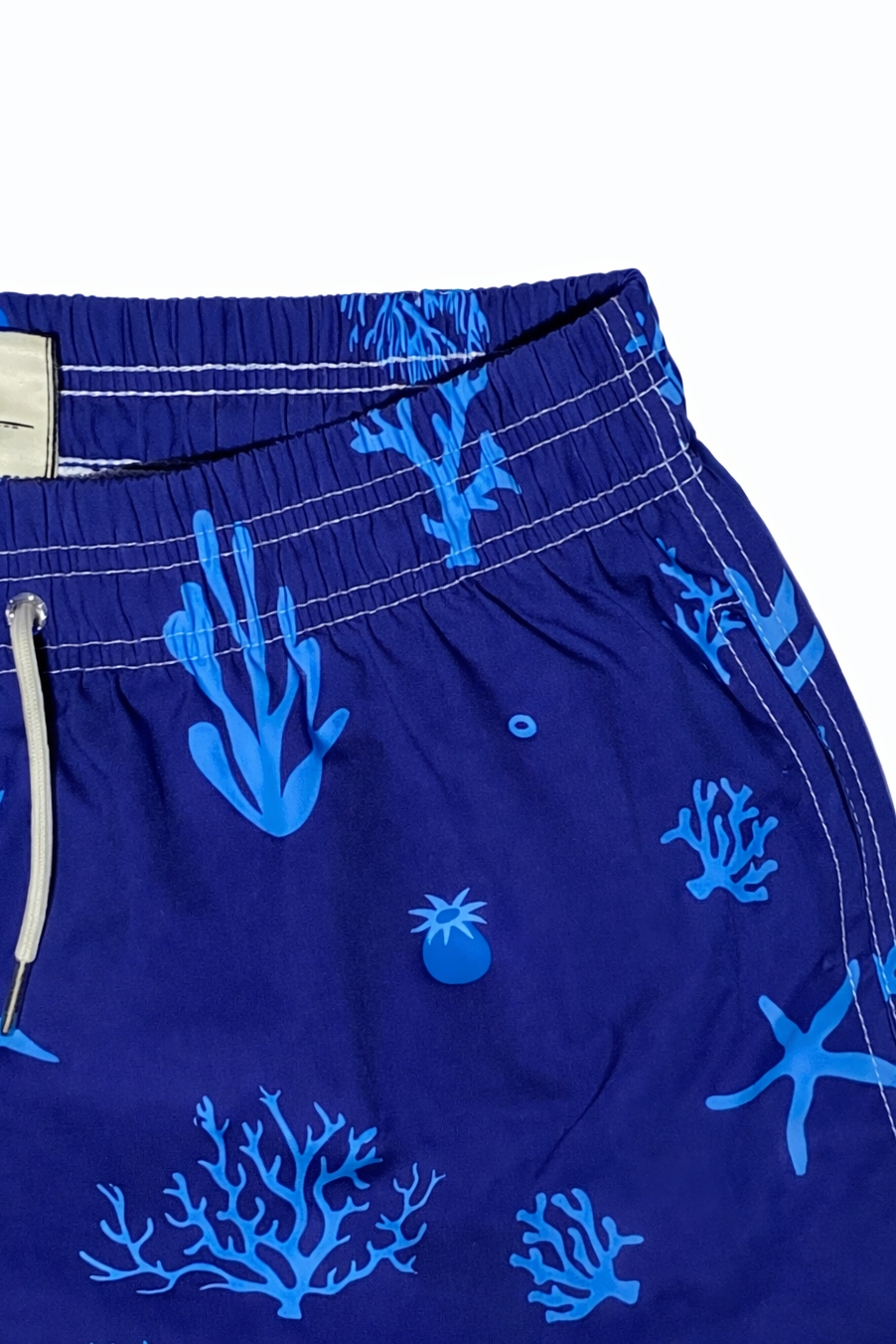 Pantaloneta playera estampado azul coral