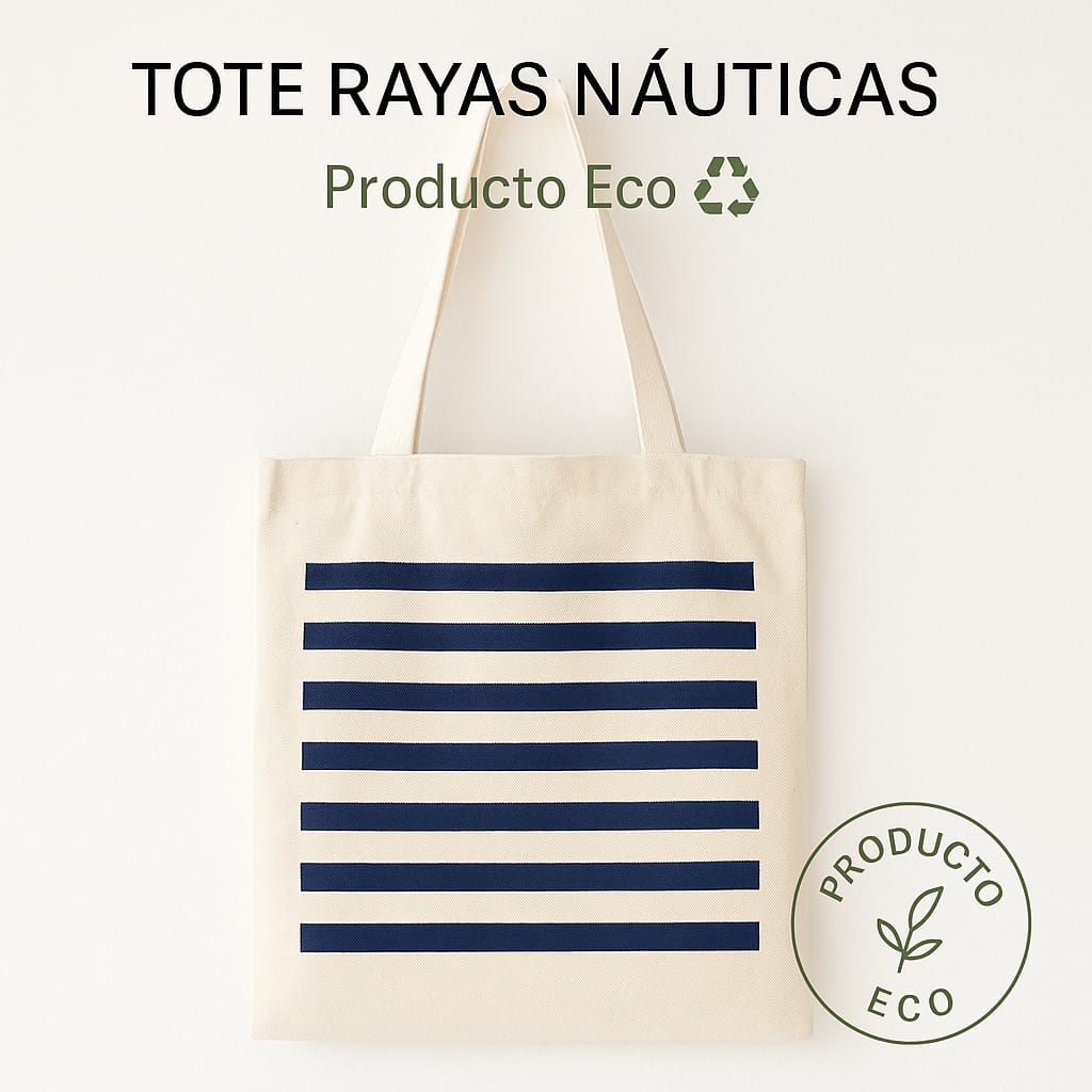 Tote Bag Basico 38 x 42 Líneas nautica