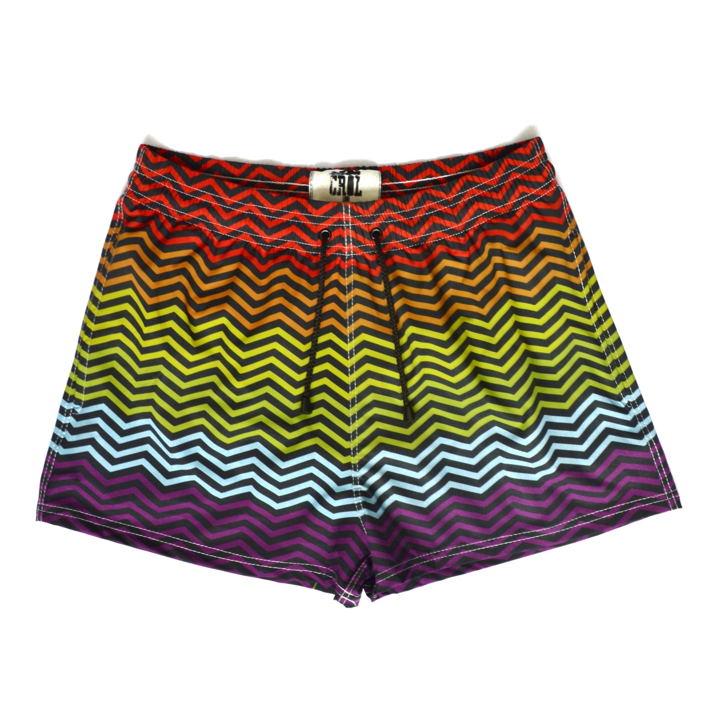 Pantaloneta playera colors Zic Zac en Fondo Negro
