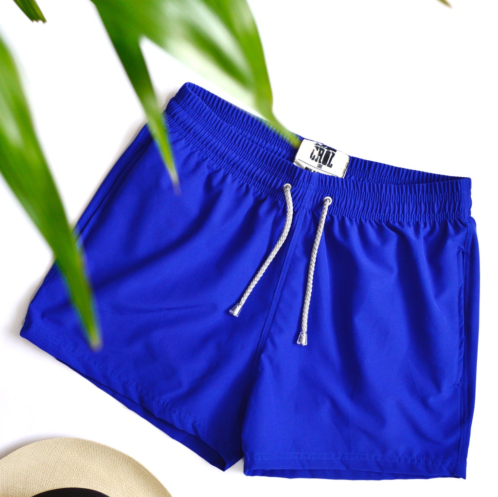 Pantaloneta Playera Curva Azul Rey