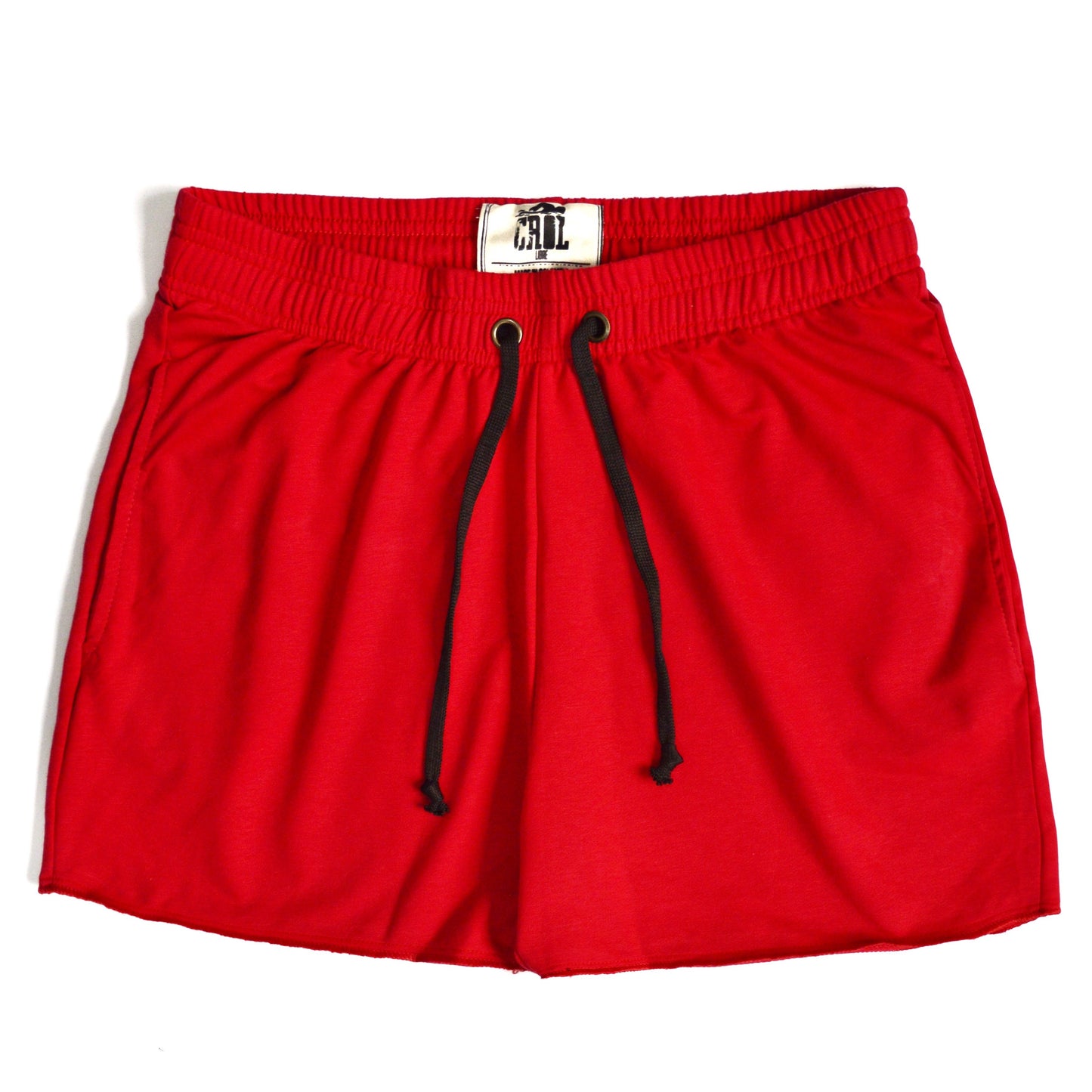 Short en algodón color rojo