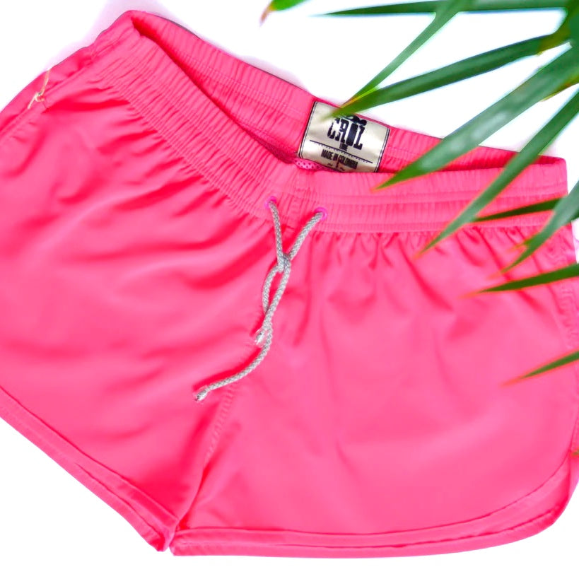 Pantaloneta Playera Curva Rosa Neón