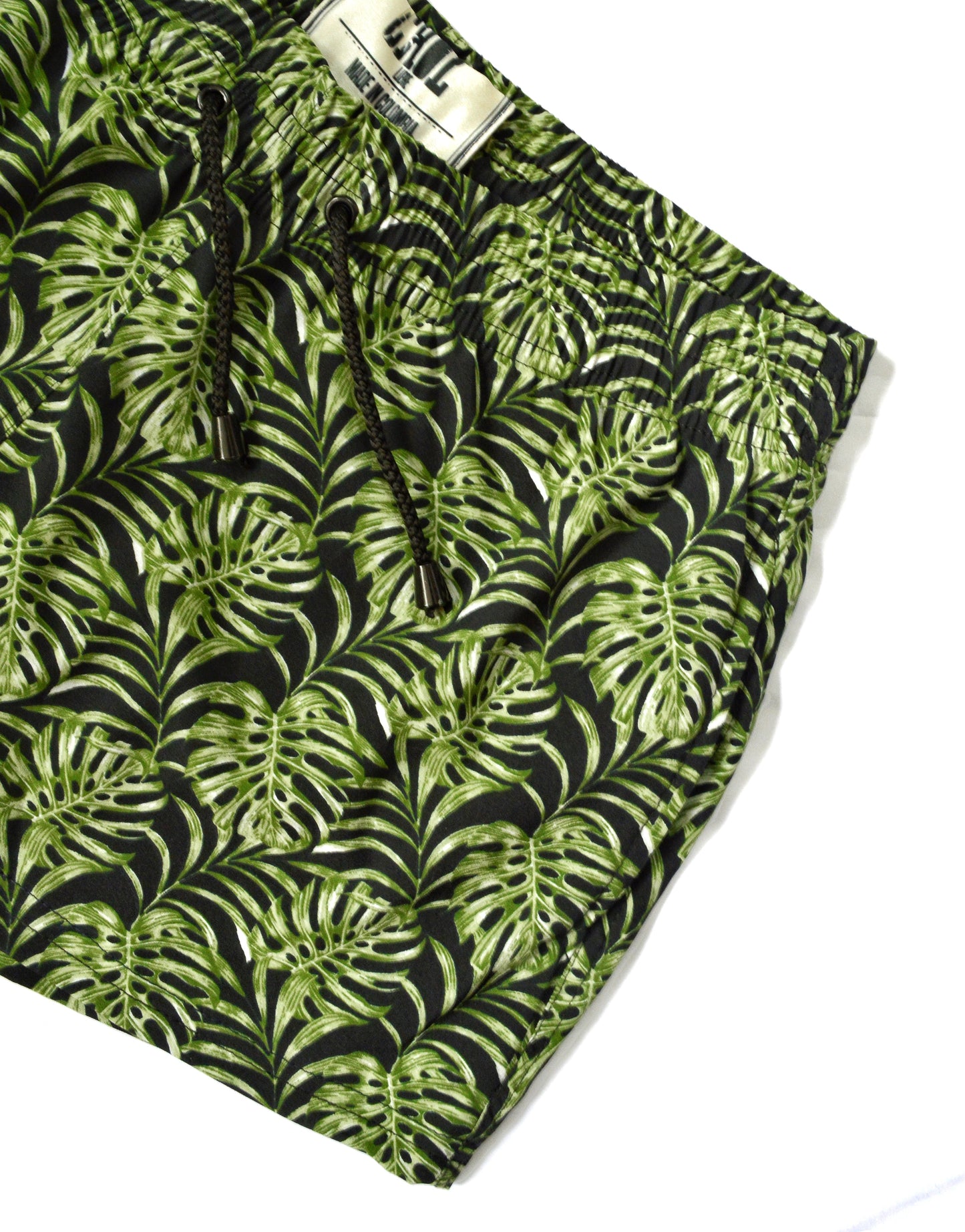 Pantaloneta Playera Tropical Verde (Outlet)