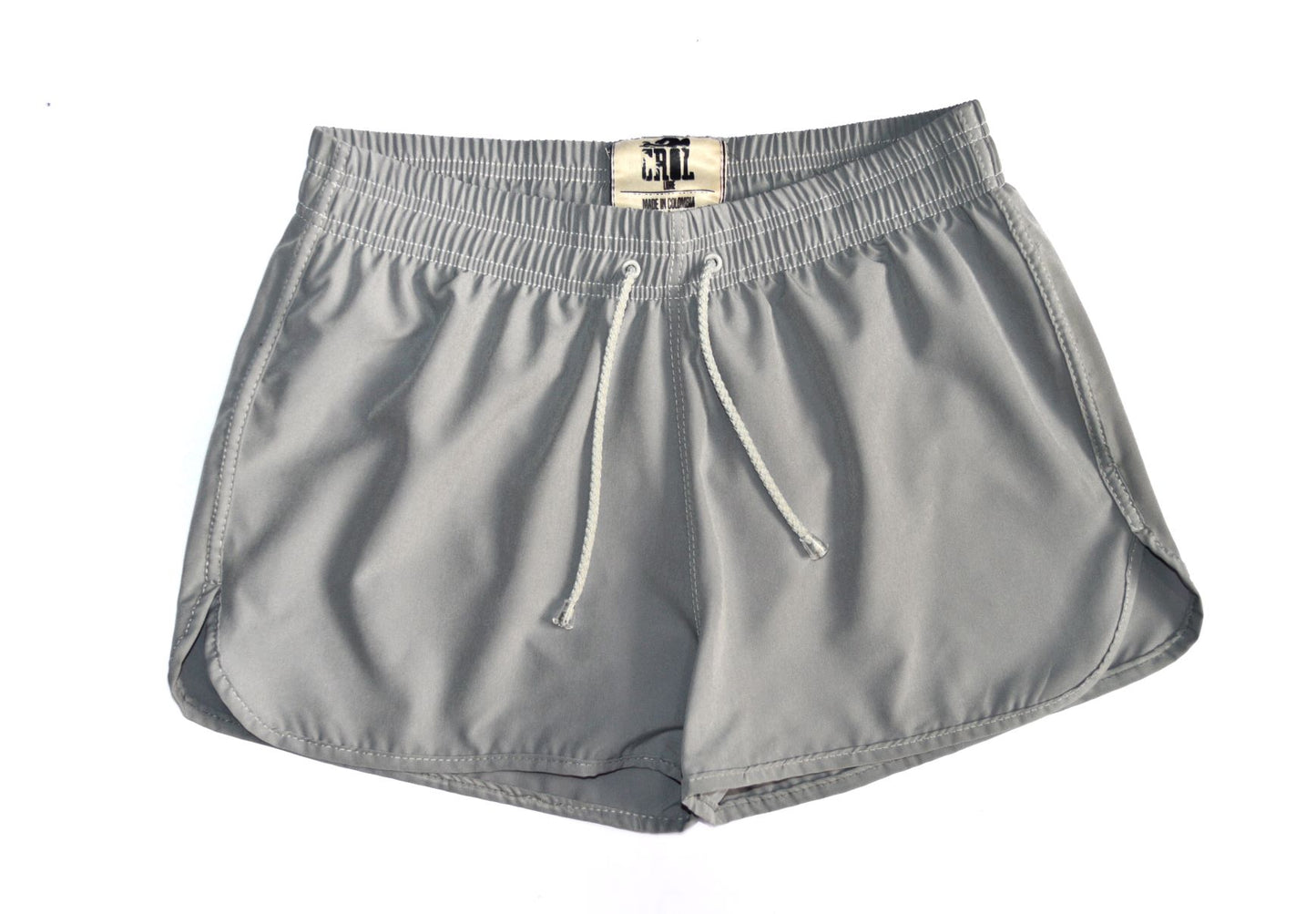 Pantaloneta Playera Curva Gris Claro