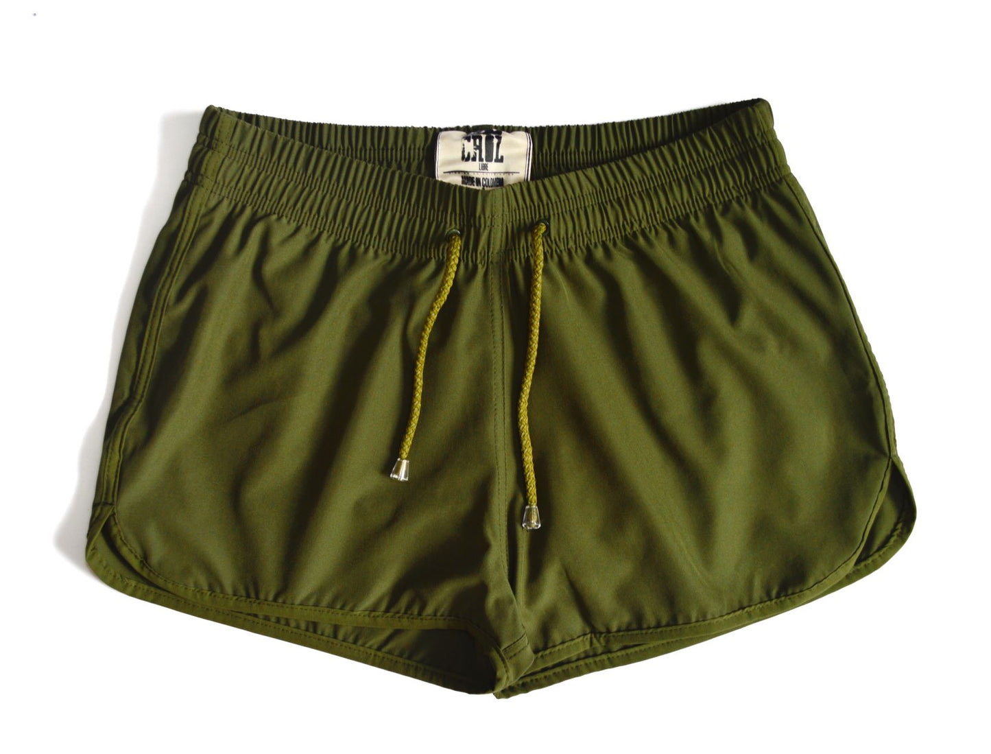 Pantaloneta Playera Curva Verde Militar