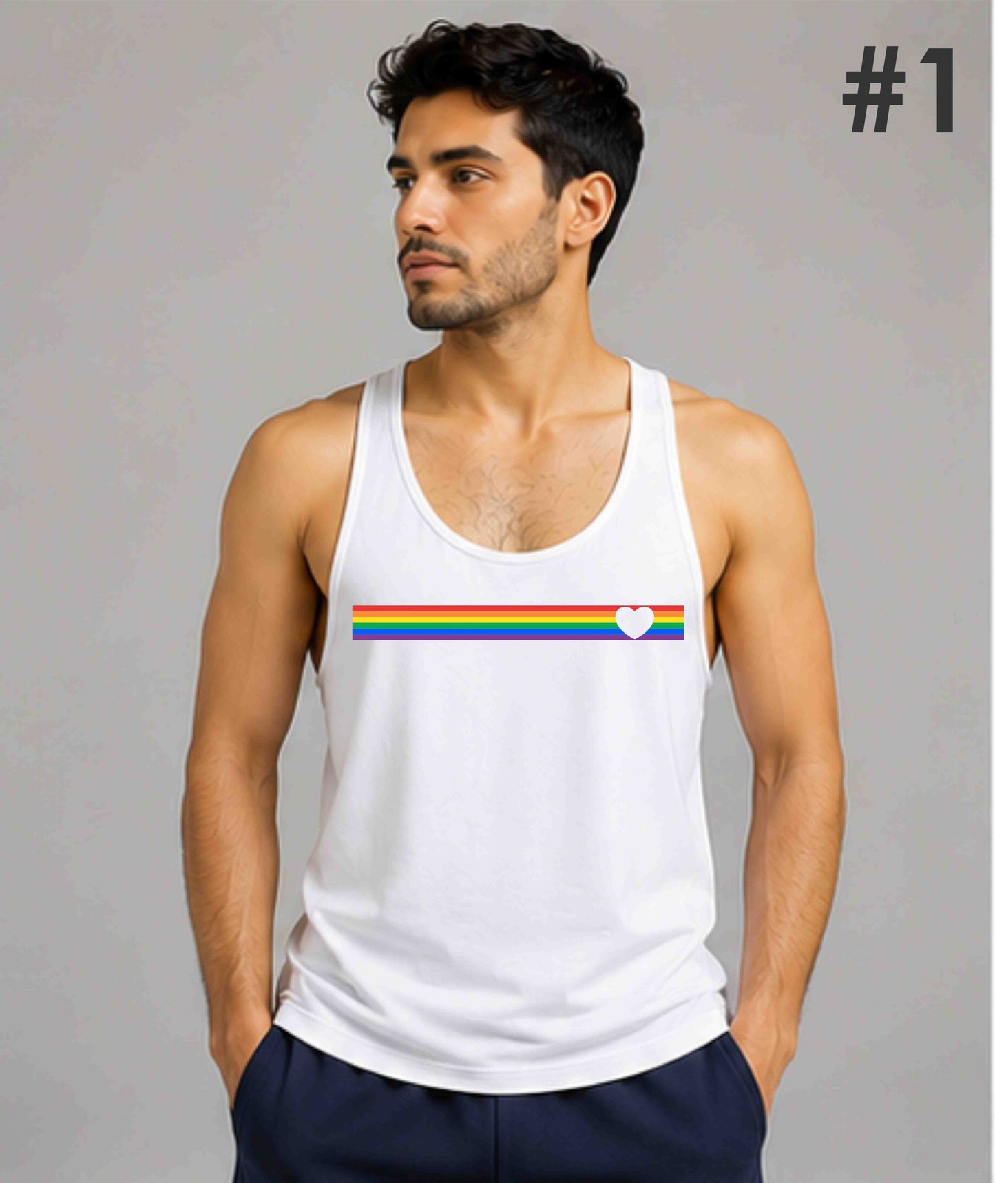 Camisilla Blanca Estampado PRIDE