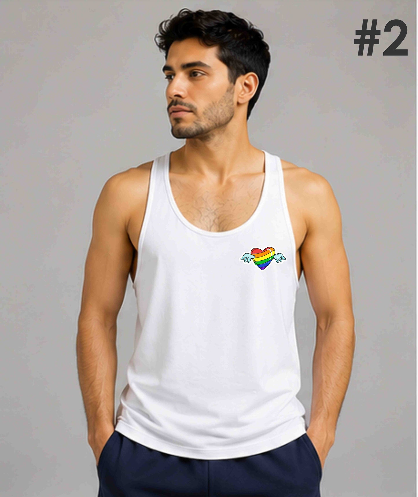 Camisilla Blanca Estampado PRIDE