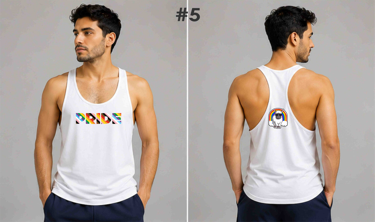 Camisilla Blanca Estampado PRIDE
