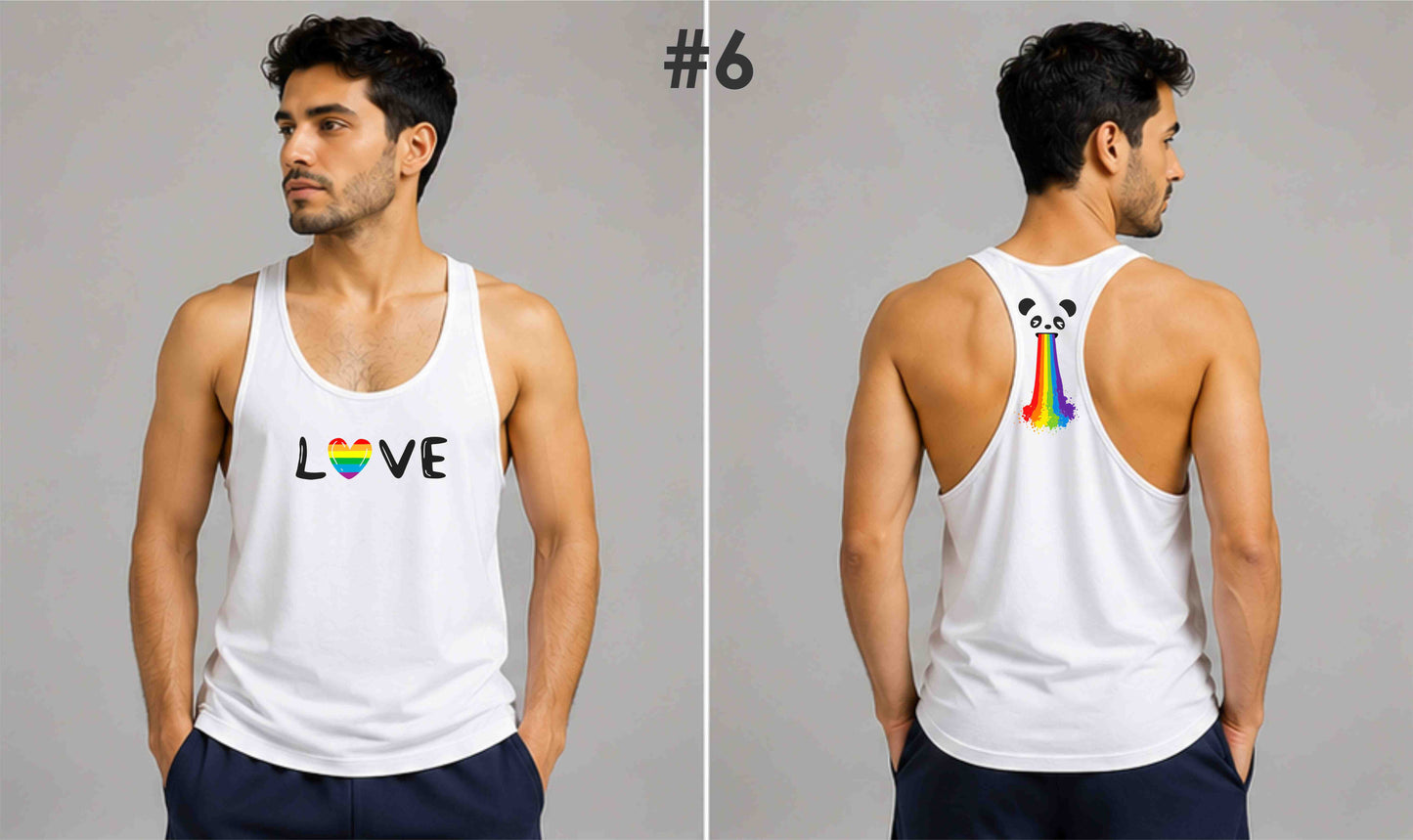 Camisilla Blanca Estampado PRIDE