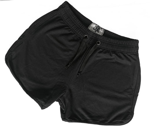 Short en algodón Corte Curvo Negro (Outle)