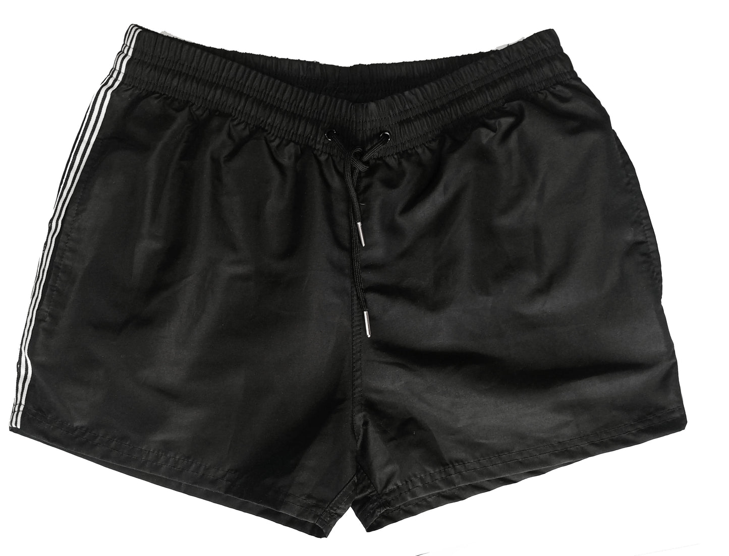 Pantaloneta Playera Rigida Negra con Aplique
