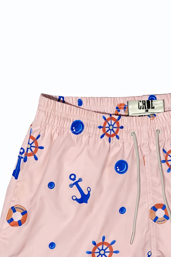 Pantaloneta playera rosa nautica