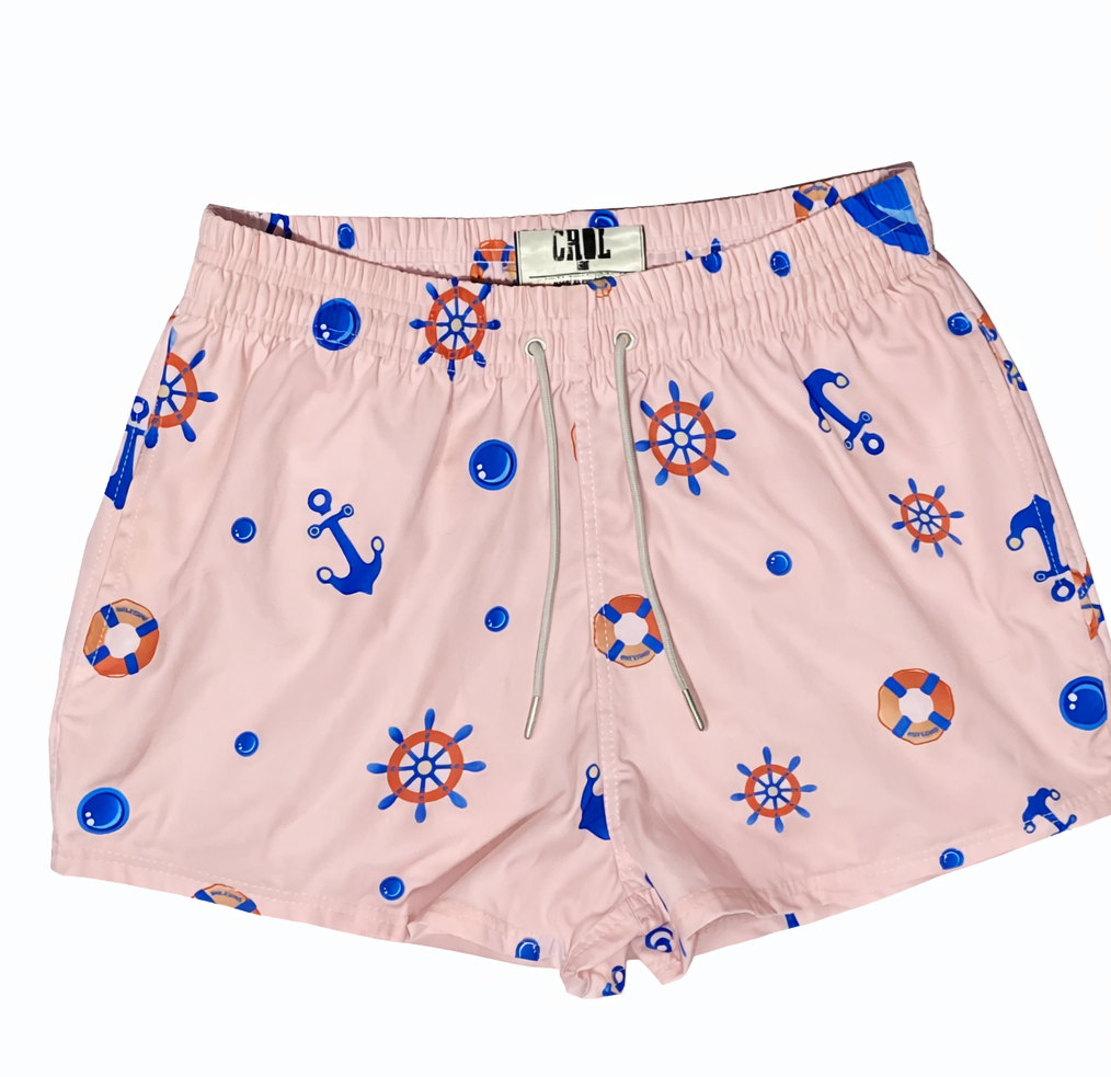 Pantaloneta playera rosa nautica