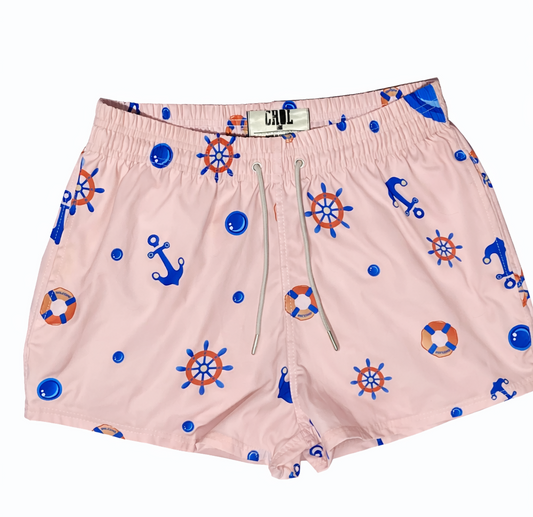 Pantaloneta playera rosa nautica