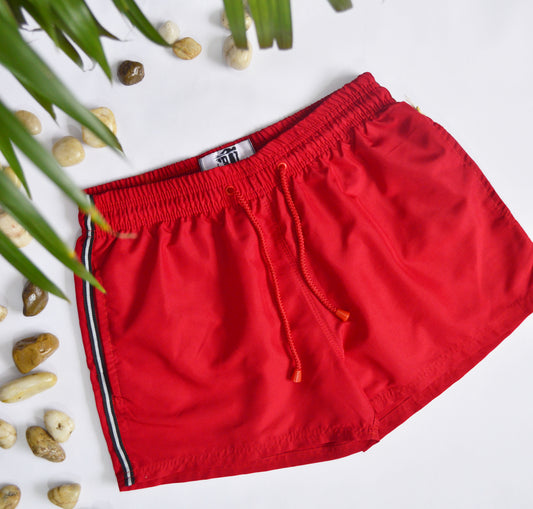 Pantaloneta Roja con aplique negro (Outlet)