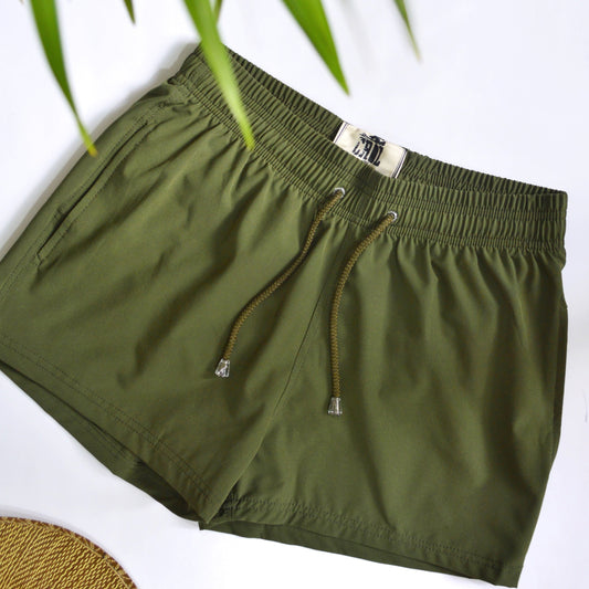 Pantaloneta playera Verde Militar (Liquidación por defecto)