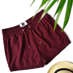 Pantaloneta Playera Color Vino Tinto (Liquidacion por defecto)