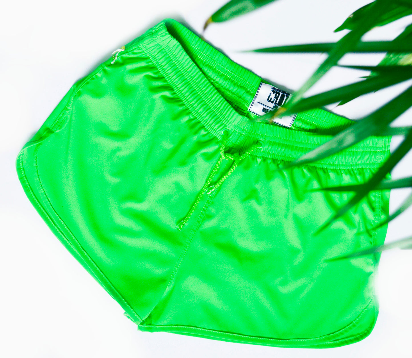 Pantaloneta Playera Curva Verde Limón
